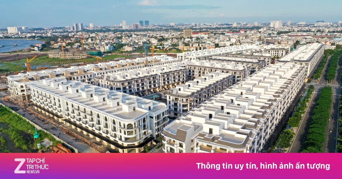 Khu nhà phố, shophouse tại Van Phuc City nhìn từ trên cao